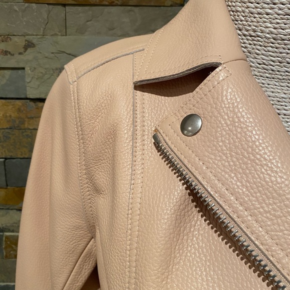 HOST PICK 🌸 T by Alexander Wang Powder Pink Leather Jacket (Multiple sizes) NWT - Picture 2 of 15